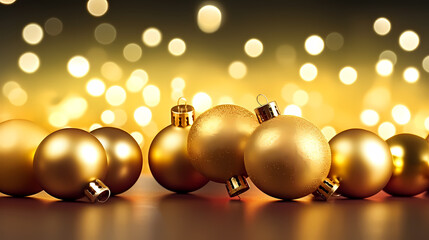 Christmas ball background, Christmas and New Year holidays concept with copy space for text
