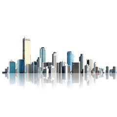 Display model of tall buildings and skyscrapers