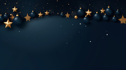 Fototapeta premium Christmas ball background, Christmas and New Year holidays concept with copy space for text
