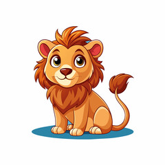 lion cartoon character vector