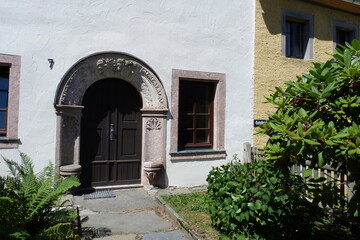 Fototapeta na wymiar Renaissanceportal Stadt Augustusburg Bürgerhaus