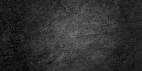 Dark black stone wall grunge texture background. monochrome slate grunge concrete wall black backdrop vintage marble blank black concrete textured border background.