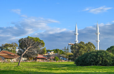 Fototapeta na wymiar mosque near the Mediterranean sea on a sunny day 2