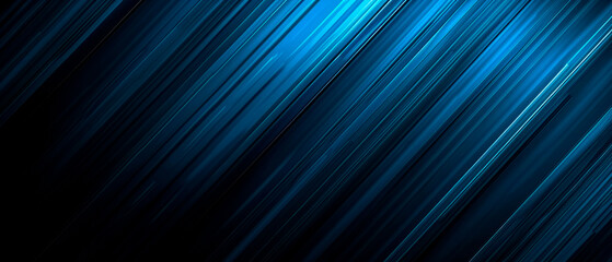 abstract blue and black light pattern with gradient, wall metal texture, diagonal lines dark background