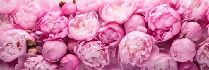 colorful background of pink peonies close up - obrazy, fototapety, plakaty