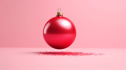Luxurious Christmas balls on glowing bokeh background, Christmas and New Year minimalistic background