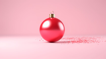 Luxurious Christmas balls on glowing bokeh background, Christmas and New Year minimalistic background