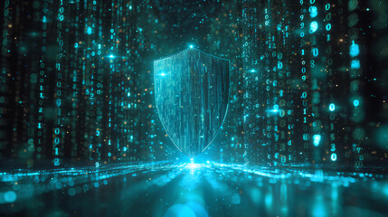 Reliability and Security. The image features a shield that protects your data from cyber threats on the internet