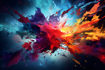 Abstract digital art with vibrant colors background