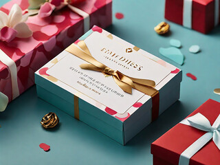 Gift box with decoration for gives special person photo