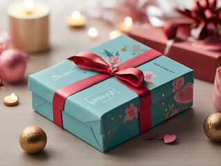 Gift box with decoration for gives special person photo