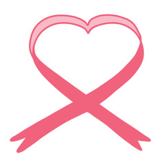 Pink Heart Ribbon