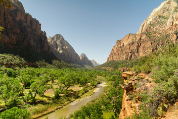 zion national park Utah, river valley