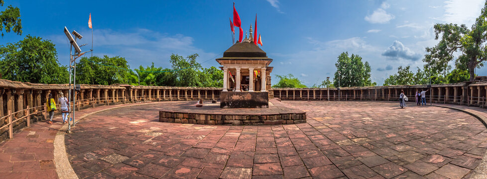 Chausath Yogini or 64 Yoginis temple is a religious centre located atop a hill built of granite and sandstone and depicts architectural precision of that era constructed by the Kalchuri dynasty.