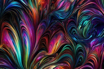 multicolor vivid wavered abstract floral background 
