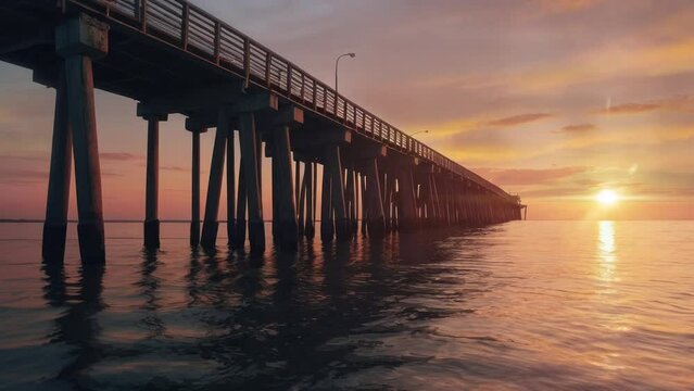 pier at sunset