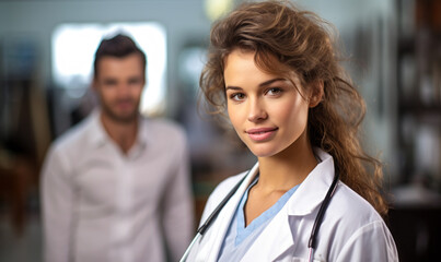 portrait of Family and General Practitioner, who Diagnose, treat, and help prevent diseases and injuries that commonly occur in the general population