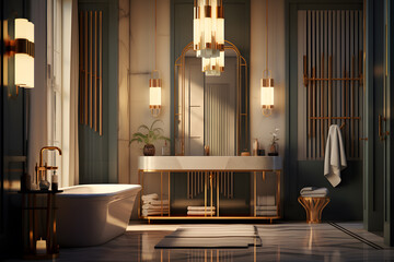  Luxury Art Deco bathroom