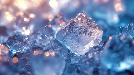 Ice with interspersed of salt crystals salt crystals woven into the texture of ice give it brilliance and flick