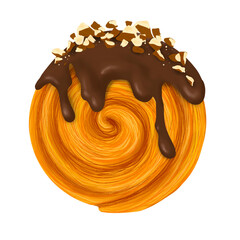 Cromboloni Illustration, croissant Illustration 