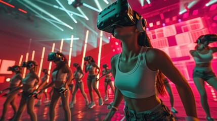 Metaverse concert party avatars and online music performances via VR glasses in the world of Metaverse