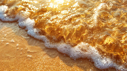 Obraz premium Sand with the effect of wet glass a shiny and smooth texture that gives the sand a sparkling and transparent appe