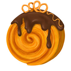 Cromboloni Illustration, croissant Illustration 