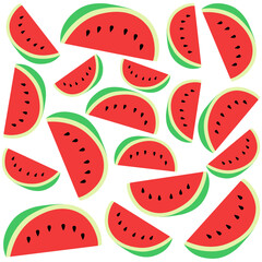 Sliced watermelon pattern