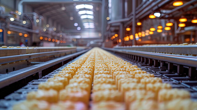 The zone in a food factory, where cottage cheese turns into ch