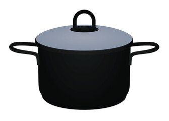 Isolated cooking pot. vector illustration