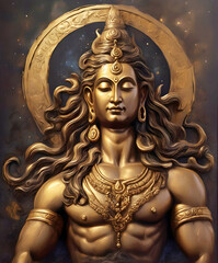 The creation of Lord Shiva for the joyous celebration of Maha Shivaratri, a Hindu festival.

