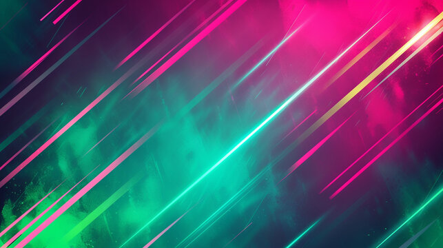 Neon green and pink banner background. PowerPoint and Business background.