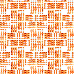 Watercolor seamless pattern with a set of accessories for embroidery and sewing