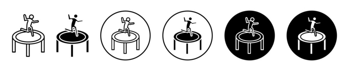 trampoline vector icon mark set symbol for web application - obrazy, fototapety, plakaty