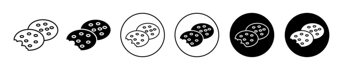 Cookie vector icon mark set symbol for web application