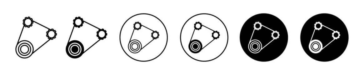 car fan belt vector icon mark set symbol for web application
