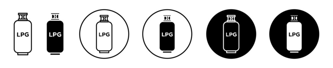 LPG vector icon mark set symbol for web application