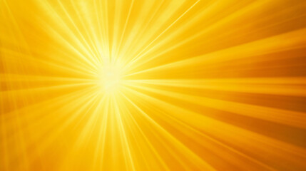 A bright yellow background with a sunburst pattern radiating positivity and energy.