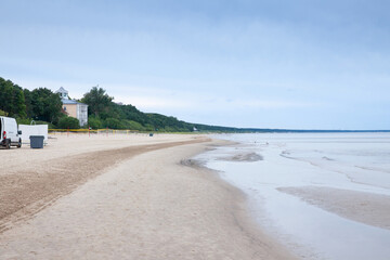 Picture of the Baltic sea on the beach of Jurmala in Dubulti. Dubulti is a beach resort, part of Jurmala, Latvia, on the baltic sea.