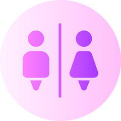 restroom gradient icon