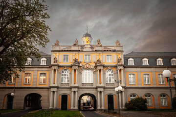 Picture of the main facade of the university of bonn, also called bonn universitat. The Rhenish...