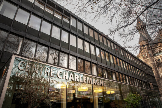 Picture of the entrance to the Centre charlemagne of Aachen, Germany. The Center Charlemagne &ndash; New City Museum Aachen is the local history and history museum of the city of Aachen . It received its Fr