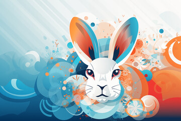Easter Bunny: Abstract Fusion of Modern Art and Tradition