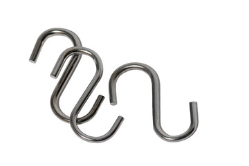 Metal hooks for kitchen utensils. Isolate on a white background.