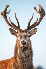 Obraz premium Stately Deer with Impressive Antlers Standing Proudly