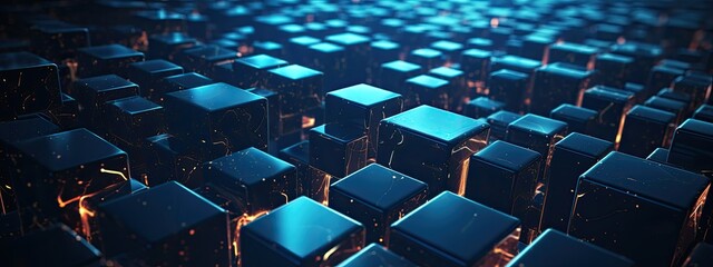 Obraz premium The concept of blockchain technology, revolutionizing digital transactions and data security.