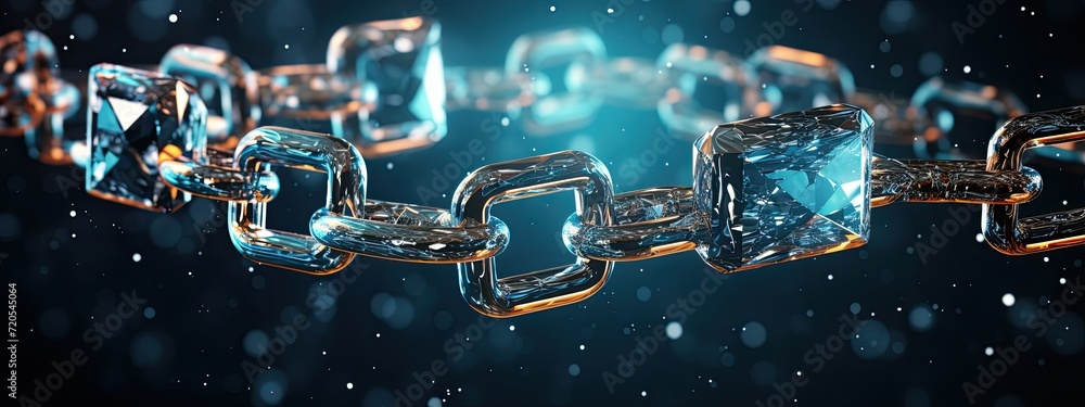 Poster exploring the innovative concept of blockchain technology, reshaping the landscape of digital trust 