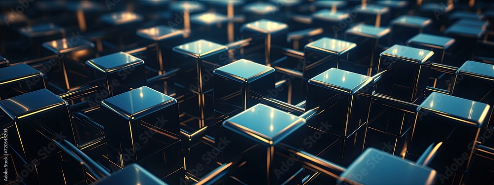 Poster exploring the innovative concept of blockchain technology, reshaping the landscape of digital trust 