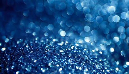 Sapphire glitter bokeh background