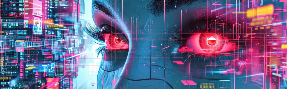Poster a futuristic robot endowed with advanced artificial intelligence capabilities.